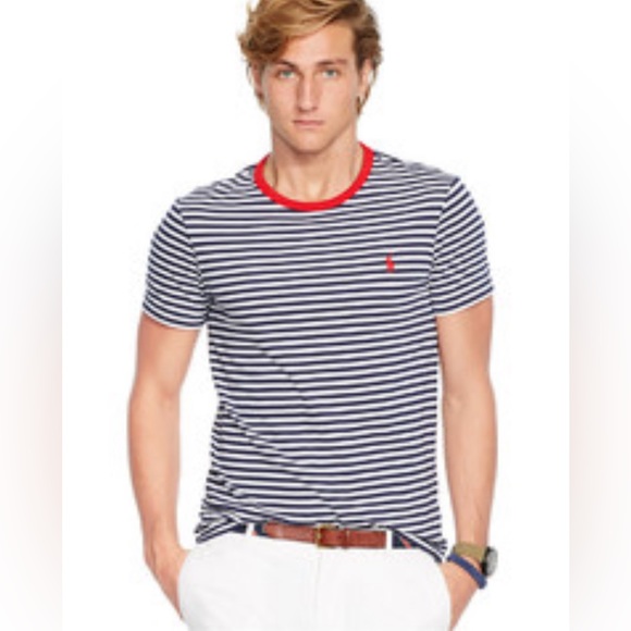 Polo Ralph Lauren Striped Crew Neck T Shirt Size Large - Picture 12 of 13